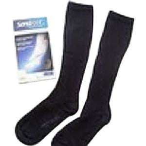BSN Jobst Unisex SensiFoot Diabetic Crew-Length Mild Compression Socks, Closed Toe, Large, Black