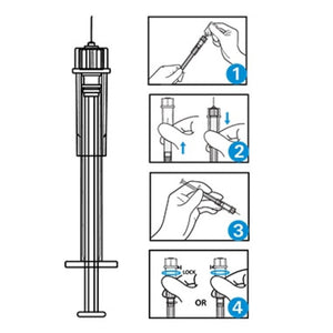 Arkray USA Assure ID 29G (0.33mm) 1/2in (12.7mm) 1cc (1mL) U100 Insulin Safety Syringes