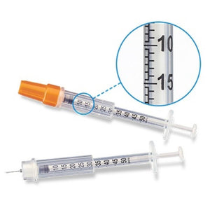 Arkray USA Assure ID 29G (0.33mm) 1/2in (12.7mm) 1/2cc (0.5mL) U100 Insulin Safety Syringes