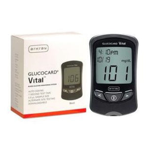 Glucocard Vital Blood Glucose Meter Kit, Black