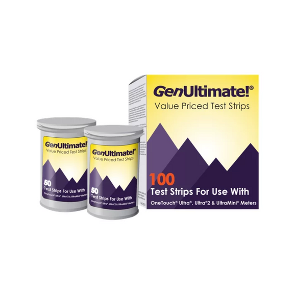PharmaTech Solutions GenUltimate Blood Glucose Test Strips, Alternate Site Testing
