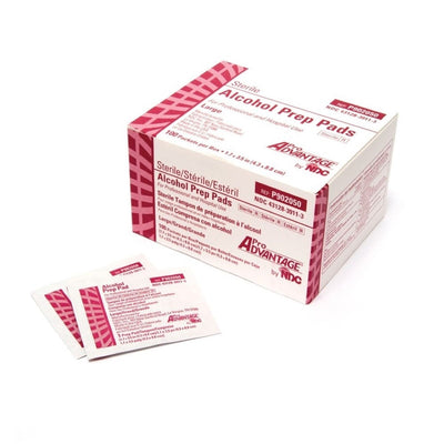 Pro Advantage Sterile Alcohol Prep Pads, 2-Ply, Size Medium/Large, Non-woven, P902050, P902045