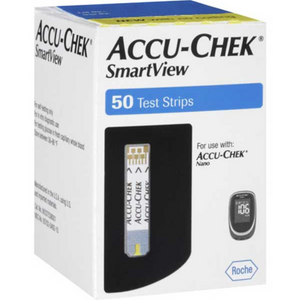 Accu-Chek SmartView Blood Glucose Test Strips, No Coding, Box of 50