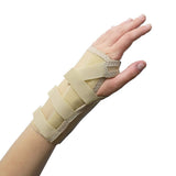 Scott Specialties Elastic Wrist Brace with Palm Stay, 7 Inches Length, Hook and Loop Closure, Beige, 4039RLG