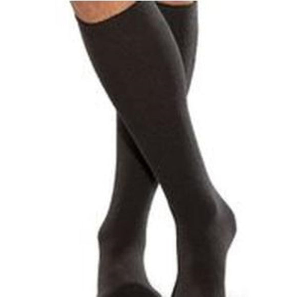 TheraFirm Compression Smartknit Seamless Diabetic Over-the-calf Socks Extra-Large, Black, Unisex, Latex-free