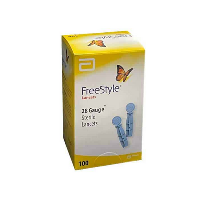 Abbott 28G (0.36mm) FreeStyle Lancets, 28 Gauge, Sterile, Box of 100