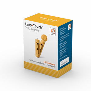 MHC EasyTouch 33G (0.20mm) Twist Top Lancets, 33 Gauge, Box of 100